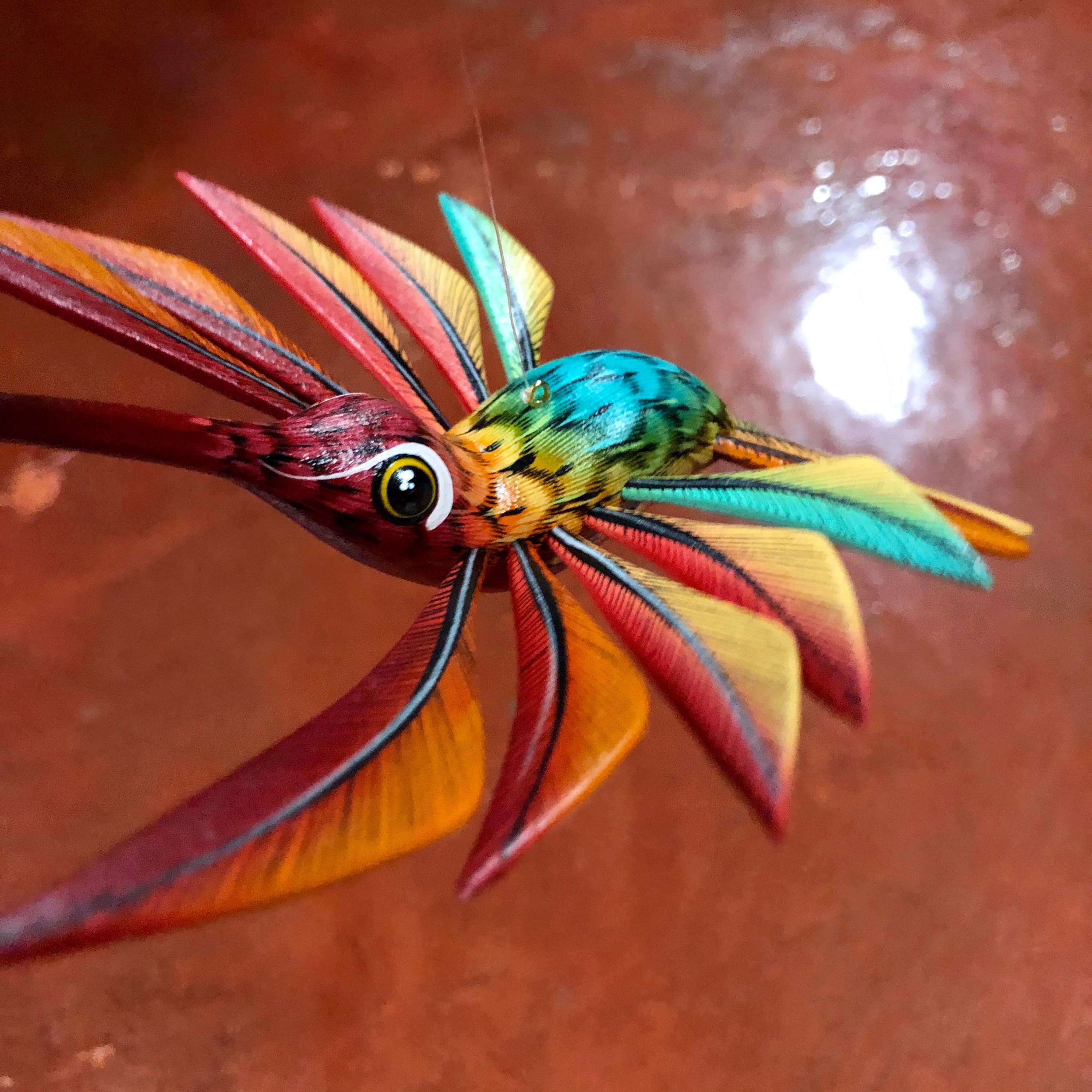 Alebrije Red Hummingbird by Roberto and Esperanza Martinez from Oaxaca