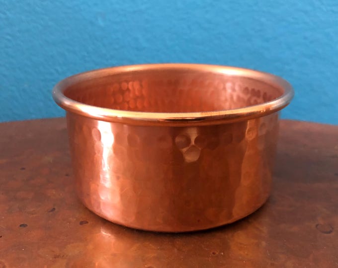 Hammered Copper wine bottle coaster (4” diameter)