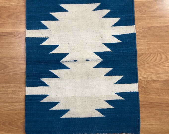 Zapotec handwoven merino wool textile (16” x 21”)