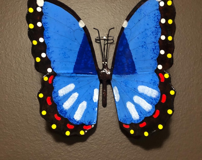 Extra Large Paper Maché Butterfly Wall Ornament from Izamal, Yucatán, Mexico