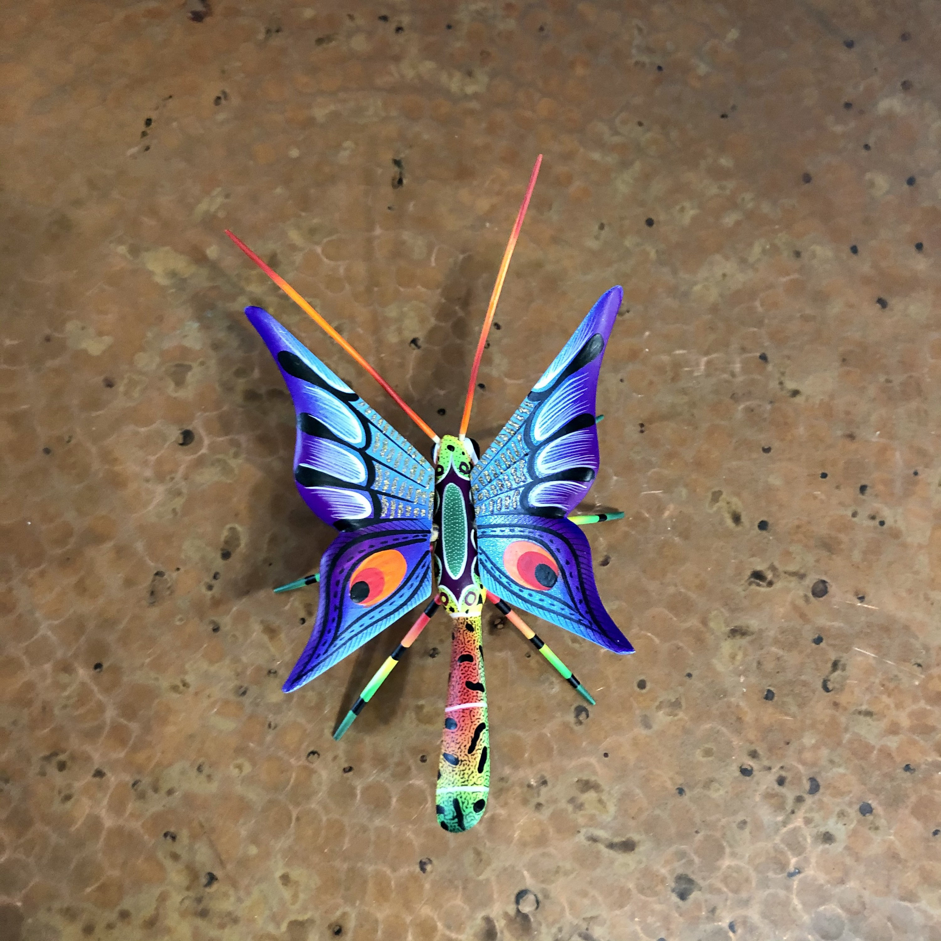 Alebrije Butterfly Handcrafted Wood Carving by Zeny Fuentes & Reyna