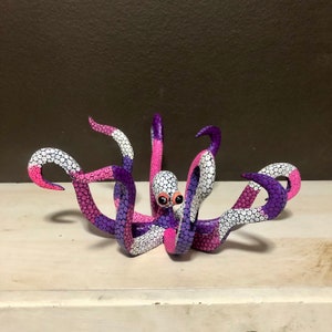 Alebrije Octopus Wood Carving by Esperanza Martinez from Oaxaca, Mexico.