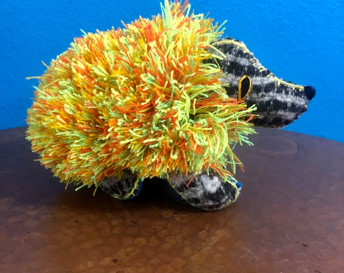 Hand Sewn Stuffed Animal Porcupine Plush Toy