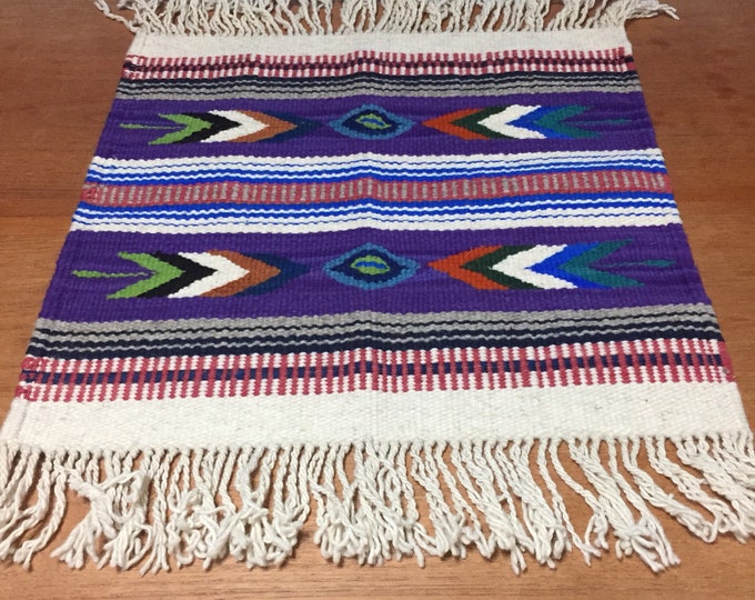 Purépecha hand woven wool table centerpiece
