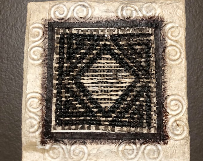 Handmade Amate Paper Wall Art from Mexico (8” x 8”)