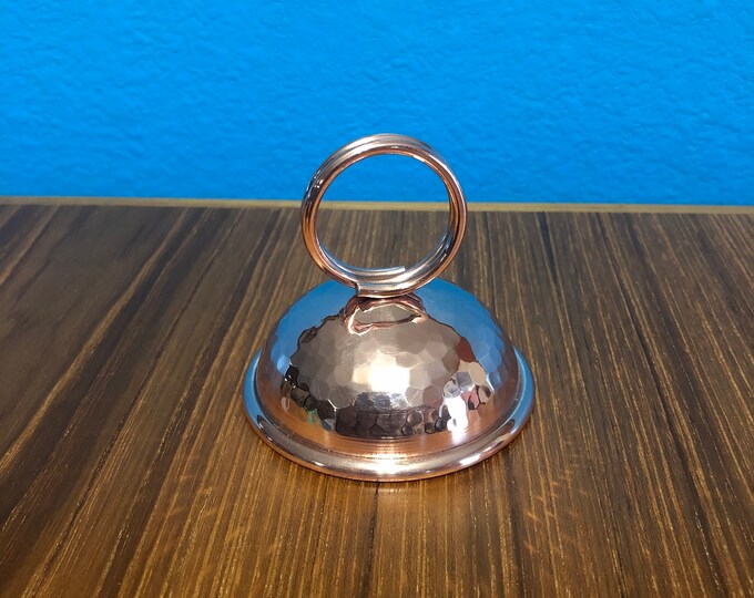 Handcrafted Pure Copper Ring Clip Place Card Holder