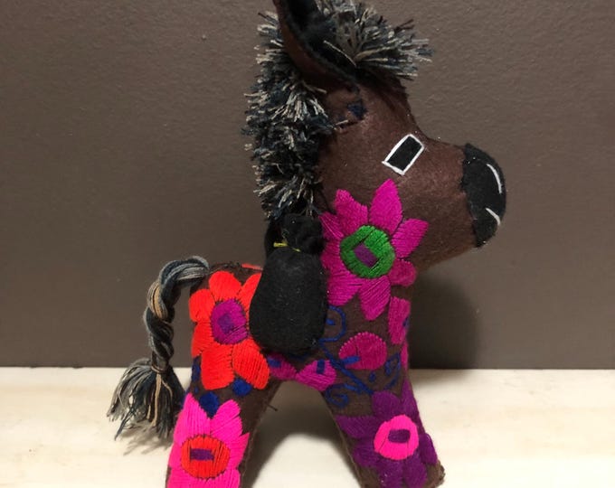 Hand Sewn Stuffed Animal Donkey Plush Toy