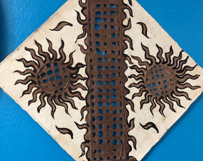 Handmade Amate Paper Wall Art from Mexico (11 3/4” x 11 3/4”)