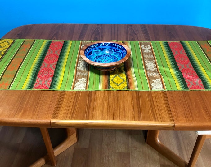 Woven Cotton Table Runner from Otavalo, Ecuador- 64” x 20”