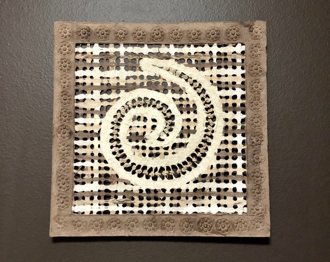 Handmade Amate Paper Wall Art from Mexico (15 1/2” x 15 1/2”)