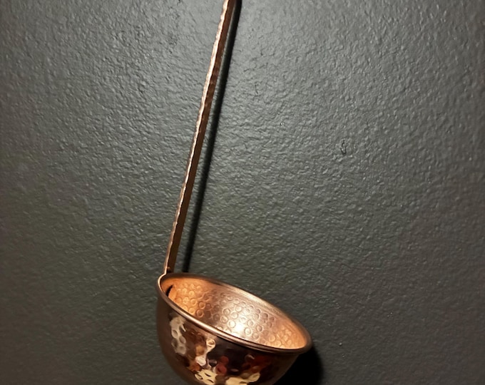Pure Hammered Copper 8oz Ladle