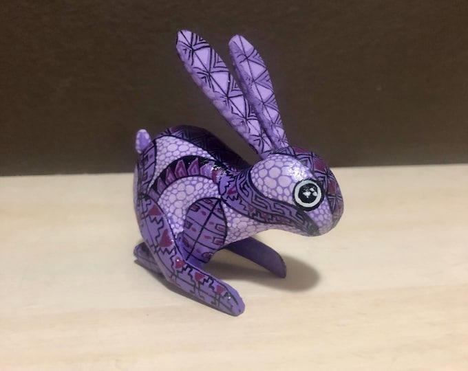 Alebrije Rabbit Handcrafted Wood Carving by Esperanza Martinez from Oaxaca, Mexico.