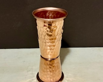 Jigger van puur gehamerd koper 1 oz/2 oz