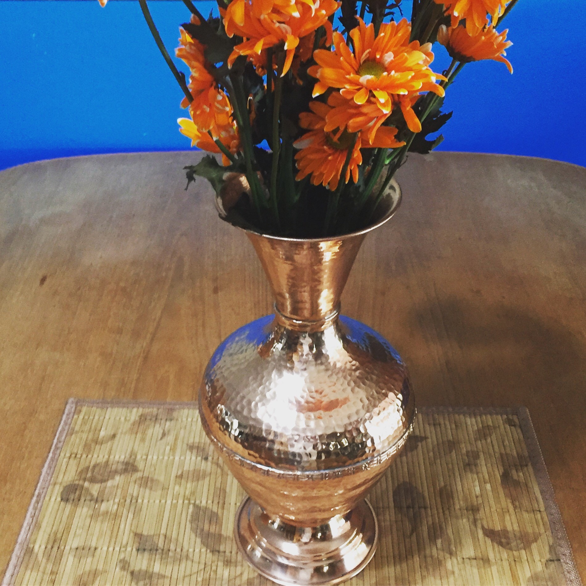 Handcrafted Pure Hammered Copper Decorative Flower Vase