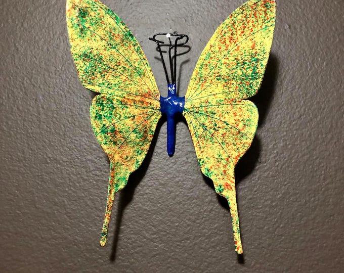 Medium Paper Maché Butterfly Wall Ornament from Izamal, Yucatán, Mexico