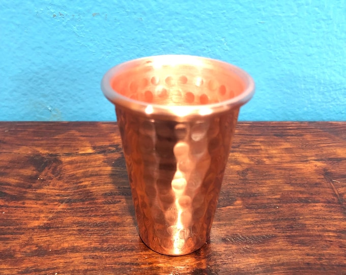 2oz Pure Hammered Copper Shot Glass