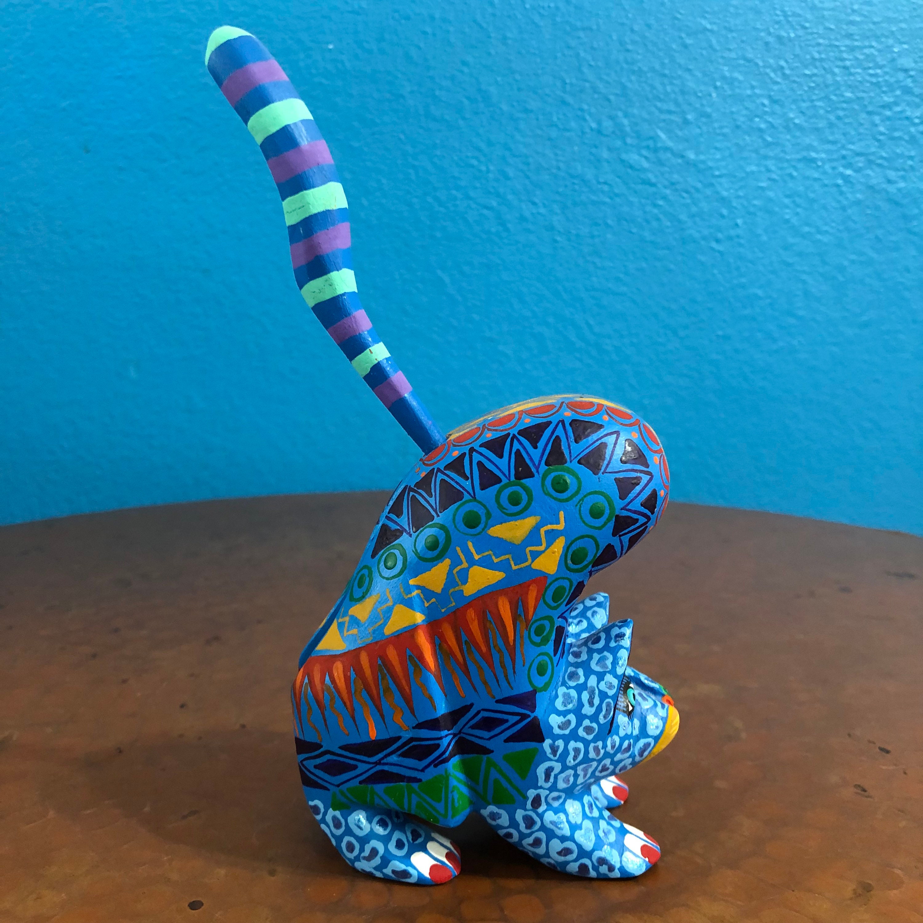 Alebrije Cat Handcrafted Wood Carving by Zeny Fuentes & Reyna - Etsy