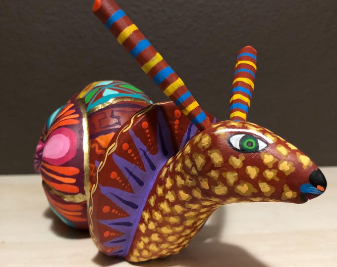 Alebrije Snail Handcrafted Wood Carving by Zeny Fuentes & Reyna Piña from Oaxaca, Mexico.