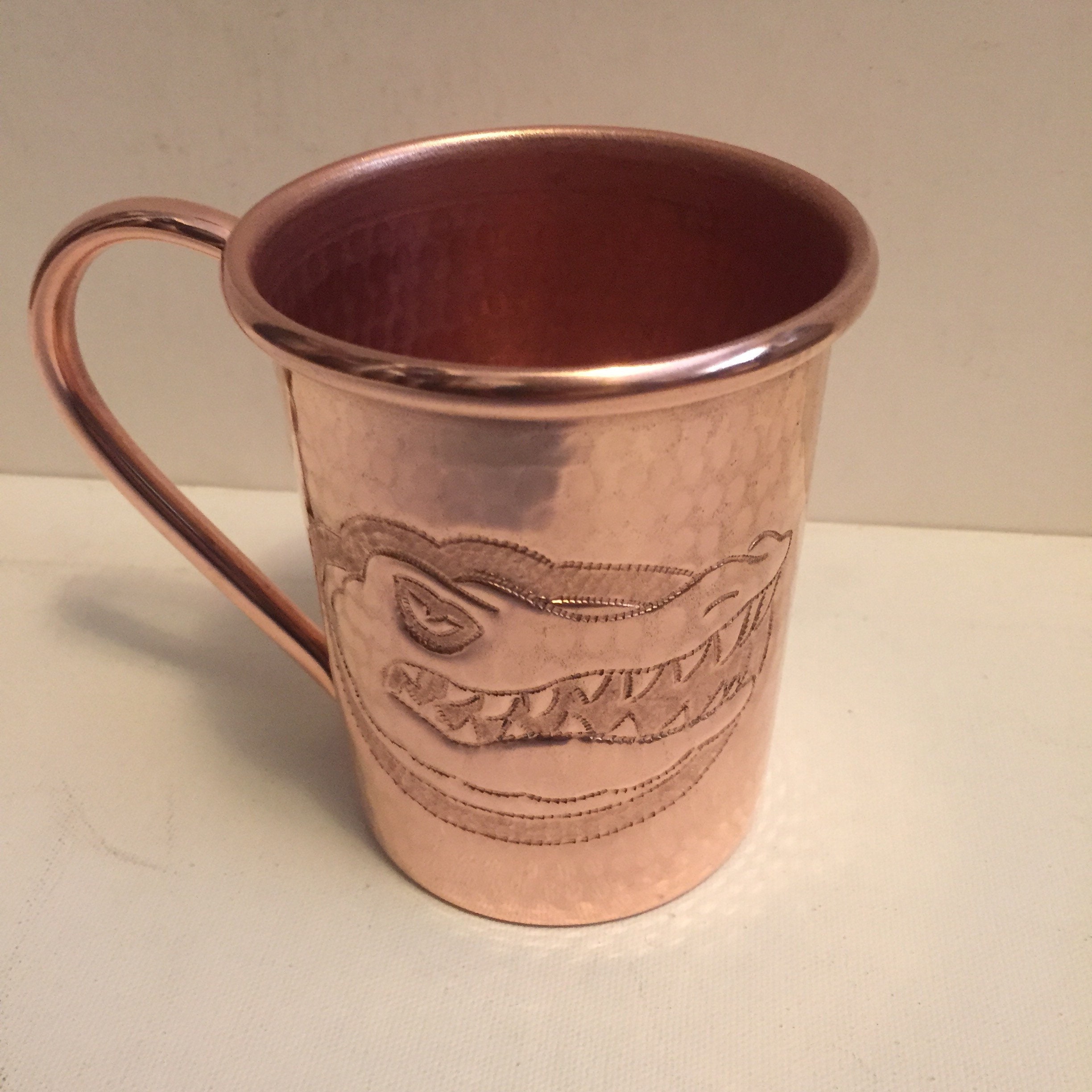 16oz Moscow Mule Hammered Copper Mug w/ Gators engraving