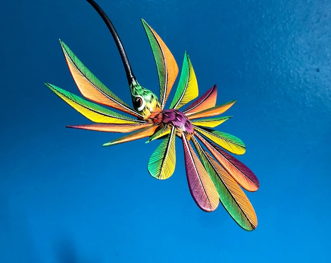 Alebrije Multi- colored Hummingbird by Roberto and Esperanza Martinez