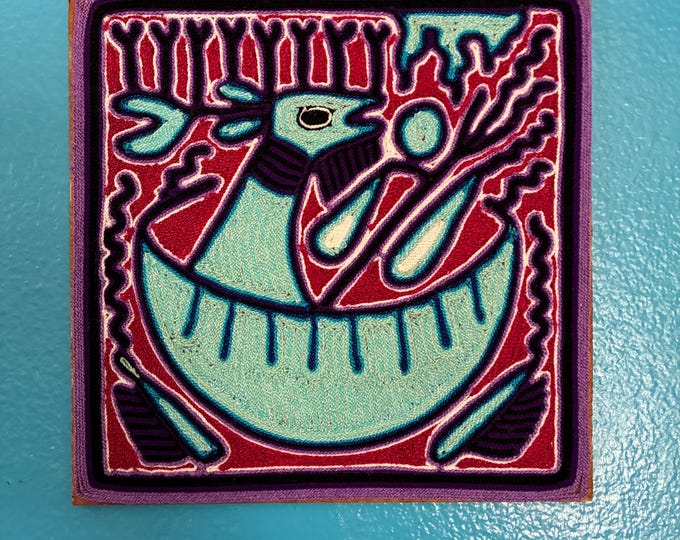 Huichol Yarn Art Nierika (7.9” x 7.9”) from Nayarit, Mexico
