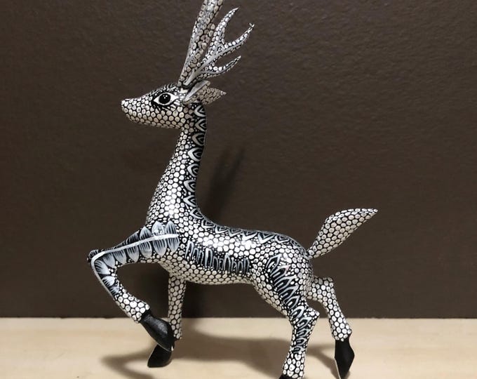 Handcrafted Alebrije Deer Woodcarving from Oaxaca, Mexico by Esperanza Martinez
