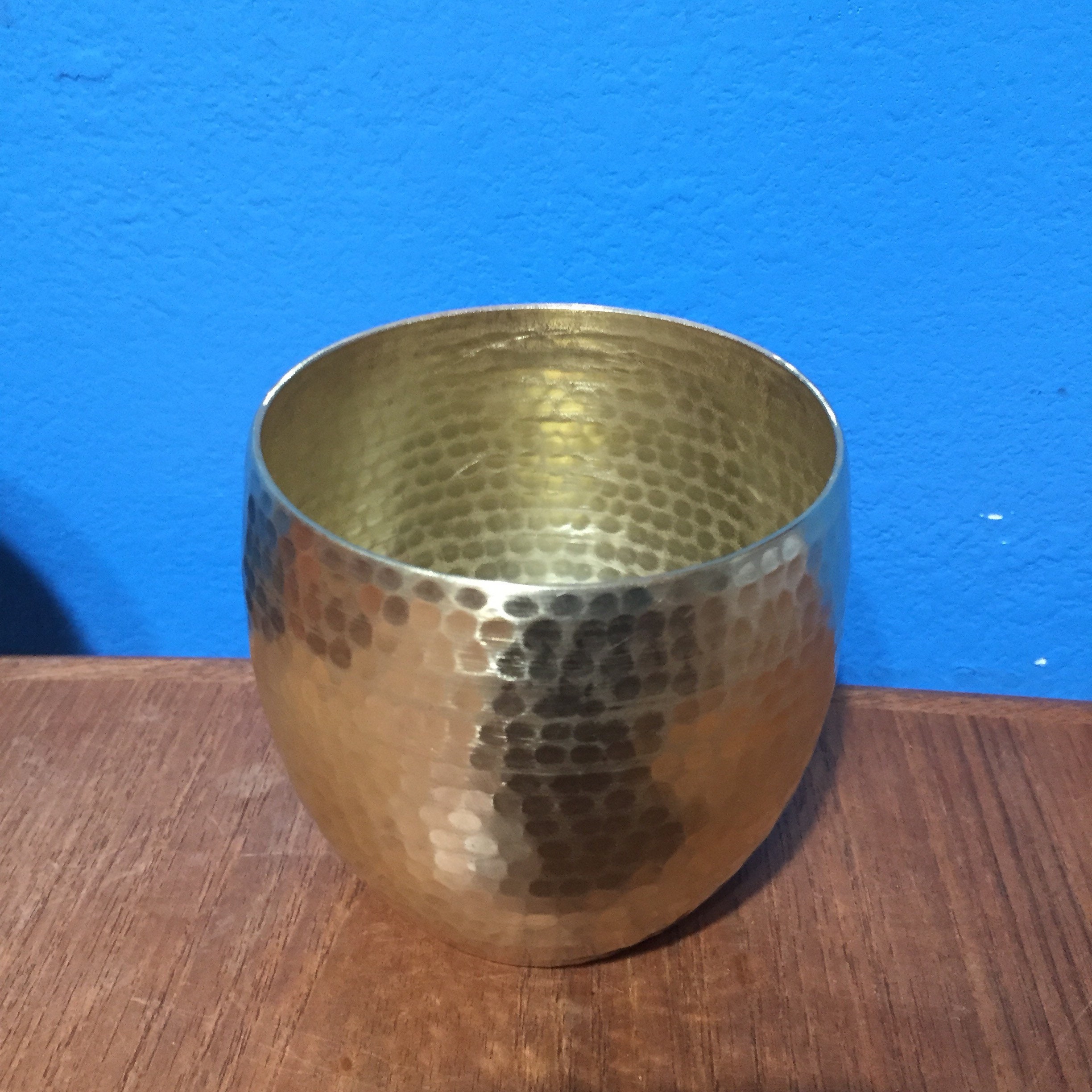 Handcrafted hammered brass 16oz toasting cup drinking glass