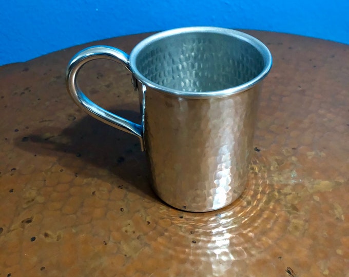 Handcrafted 18oz Hammered Aluminum Mug