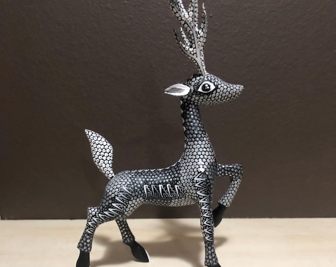 Handcrafted Alebrije Deer Woodcarving from Oaxaca, Mexico by Esperanza Martinez