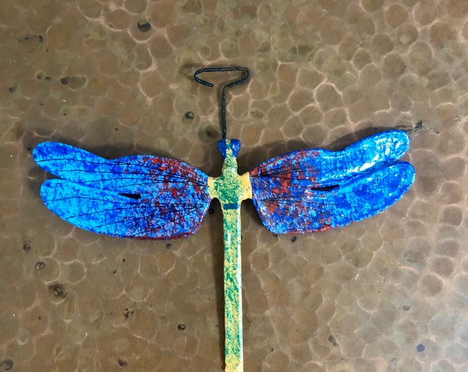 Handcrafted Paper Mache Dragonfly Ornament