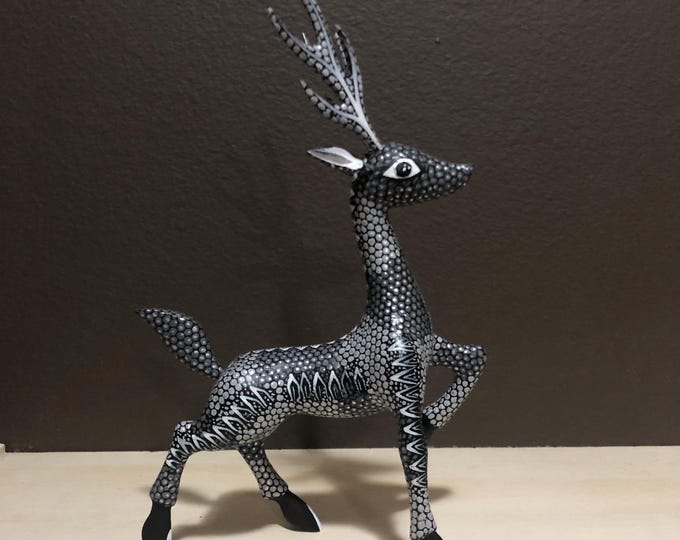 Handcrafted Alebrije Deer Woodcarving from Oaxaca, Mexico by Esperanza Martinez