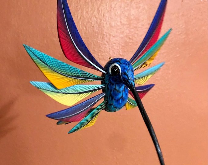 Alebrije Multi- colored Hummingbird by Roberto and Esperanza Martinez
