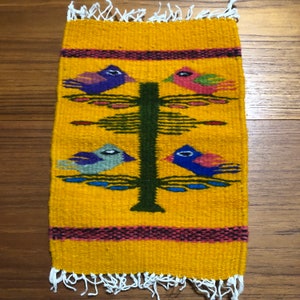 Zapotec handvävd merinoulltextil (20 x 25 cm)