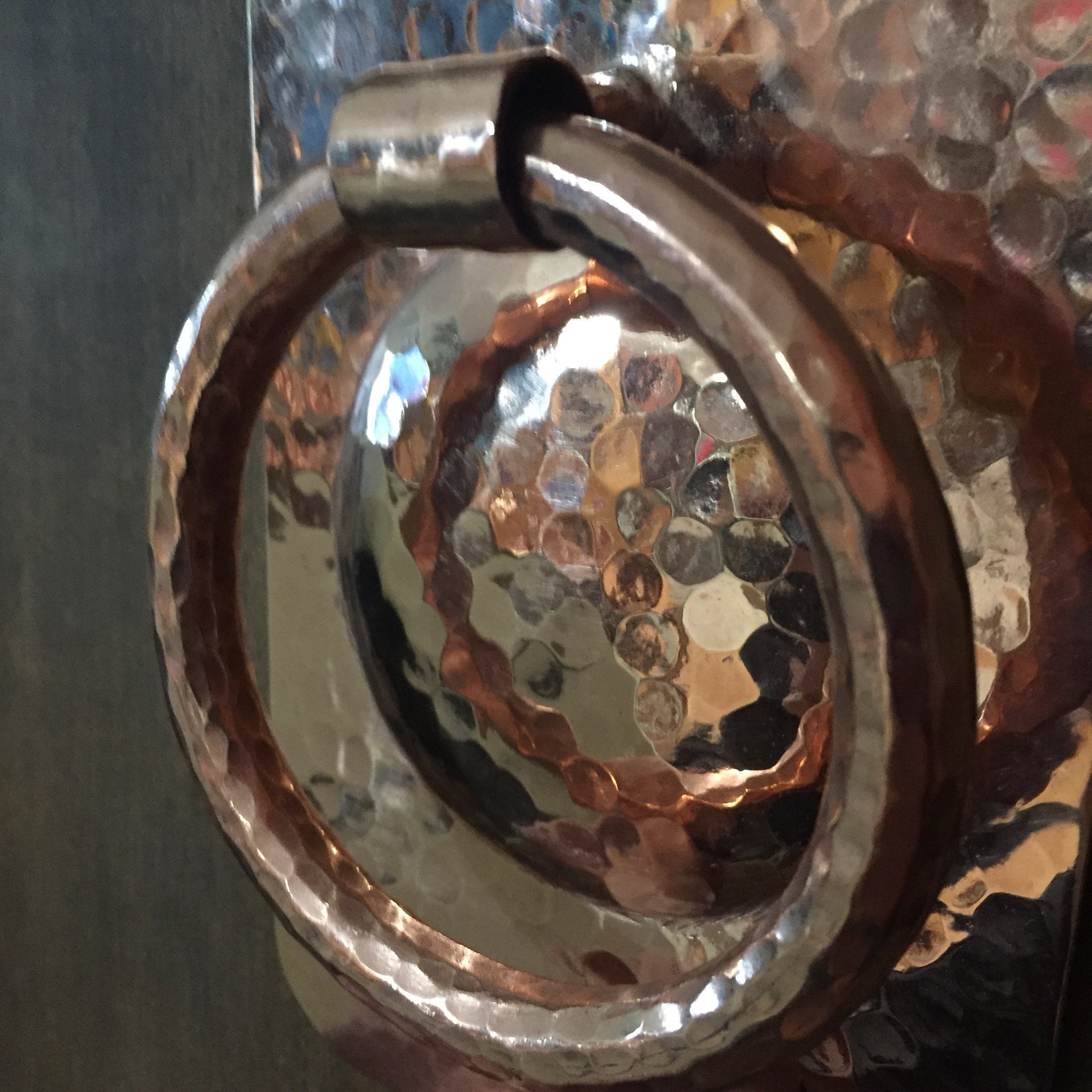 Handcrafted Hammered Copper Door Knocker