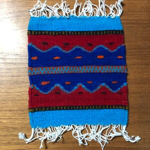 Zapotec handvävd merinoullunderlägg 20 x 23 cm