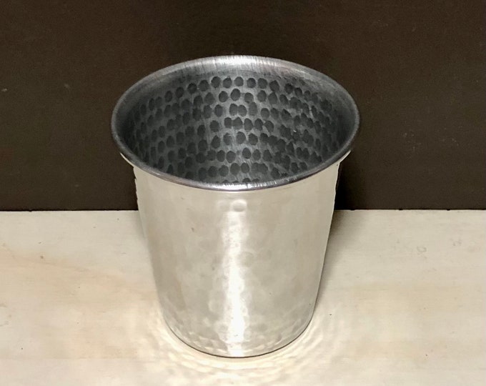 Handcrafted 18oz Hammered Aluminum Tumbler