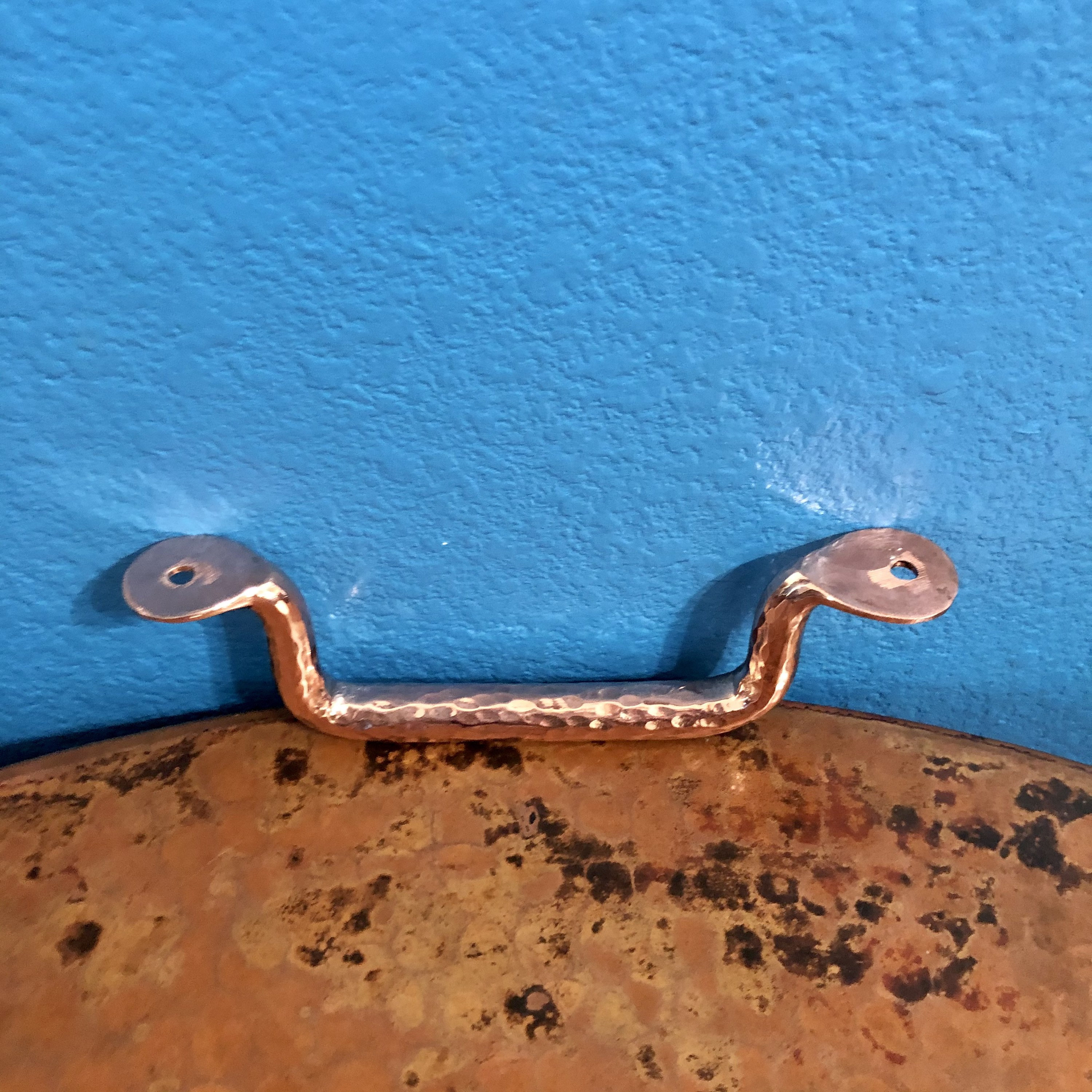 4 3/4” Center to Center Hammered Copper / Drawer Pull Handle.