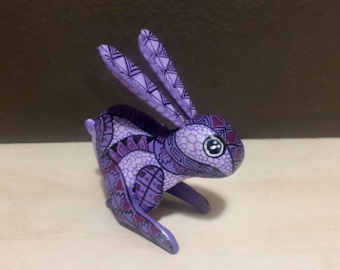 Alebrije Rabbit Handcrafted Wood Carving by Esperanza Martinez from Oaxaca, Mexico.