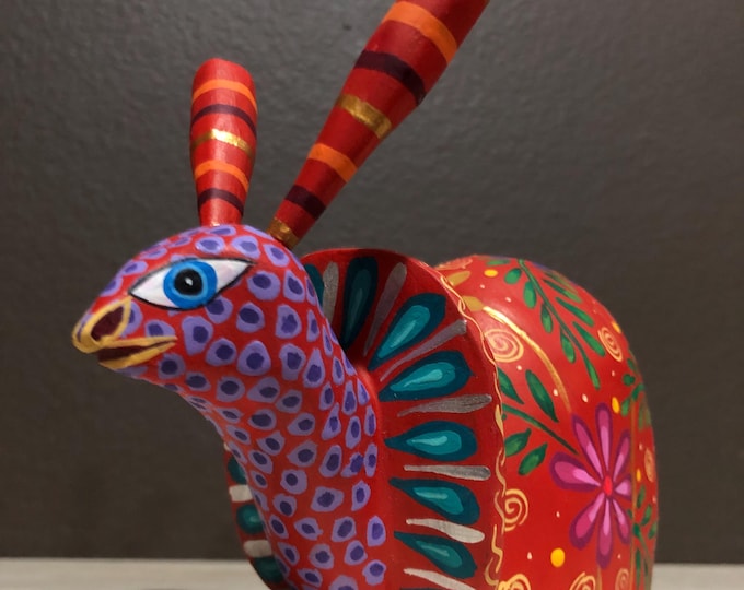 Alebrije Snail Handcrafted Wood Carving by Zeny Fuentes & Reyna Piña from Oaxaca, Mexico.