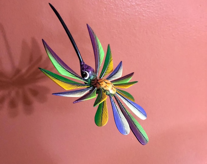 Alebrije Multi- colored Hummingbird by Roberto and Esperanza Martinez
