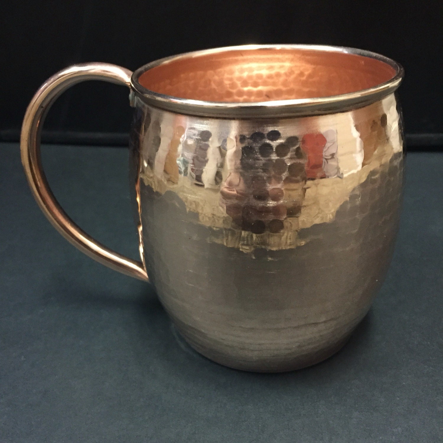 26oz Moscow Mule Hammered Copper Barrel Mug