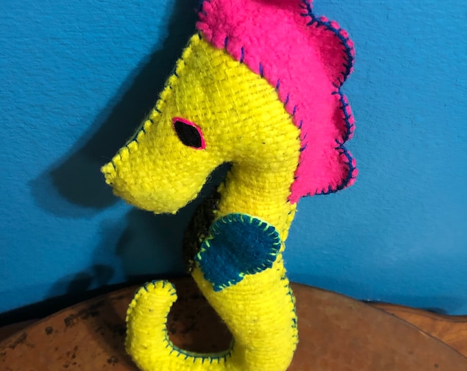 Hand Sewn Stuffed Animal Seahorse Plush Toy