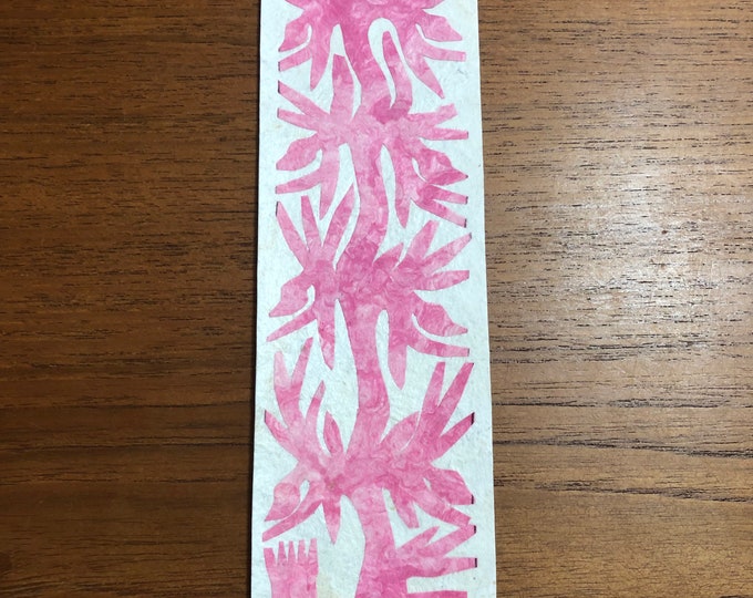 Handcrafted Amate Paper Bookmark with Traditional Otomí Designs