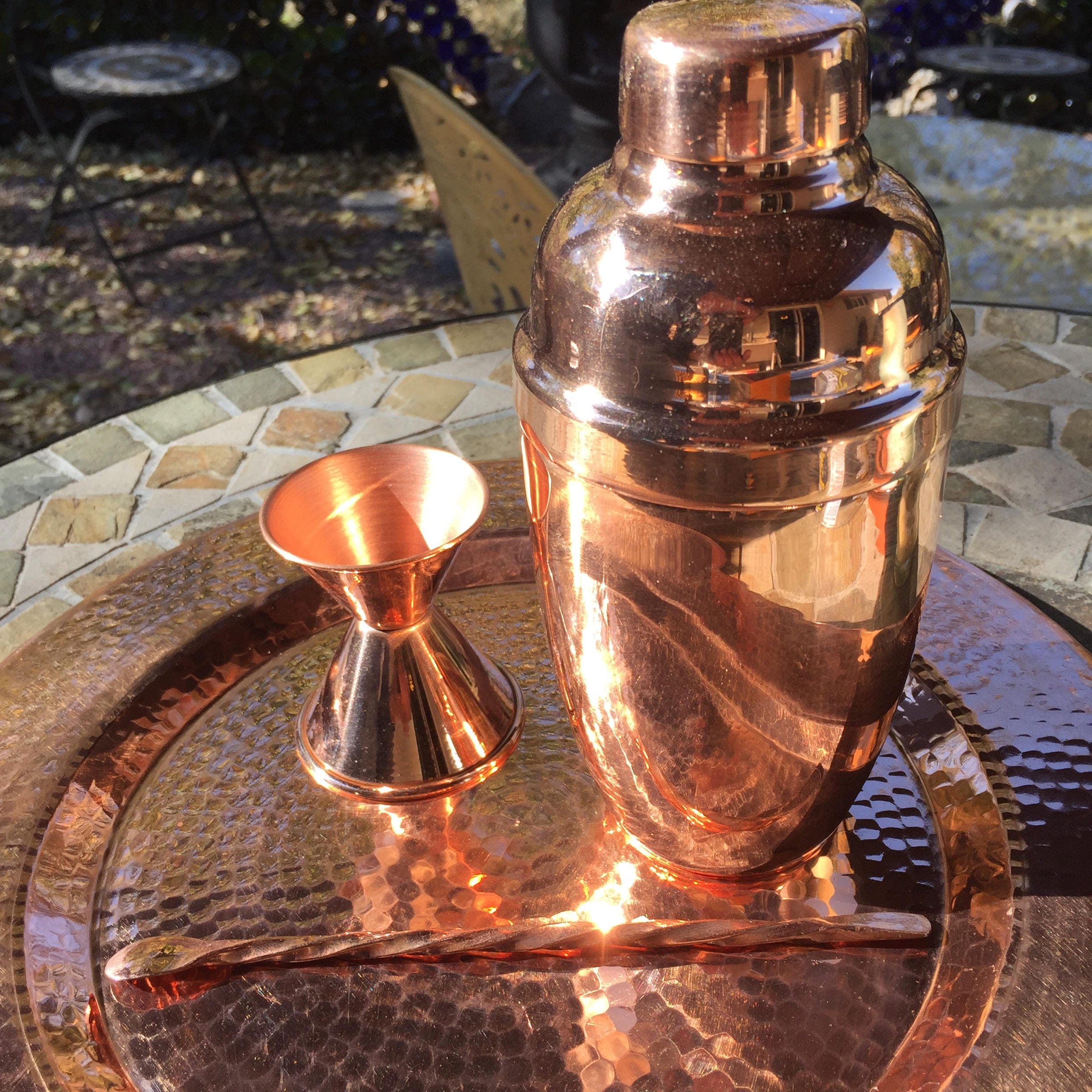 Pure Copper Cobbler Cocktail Shaker Small