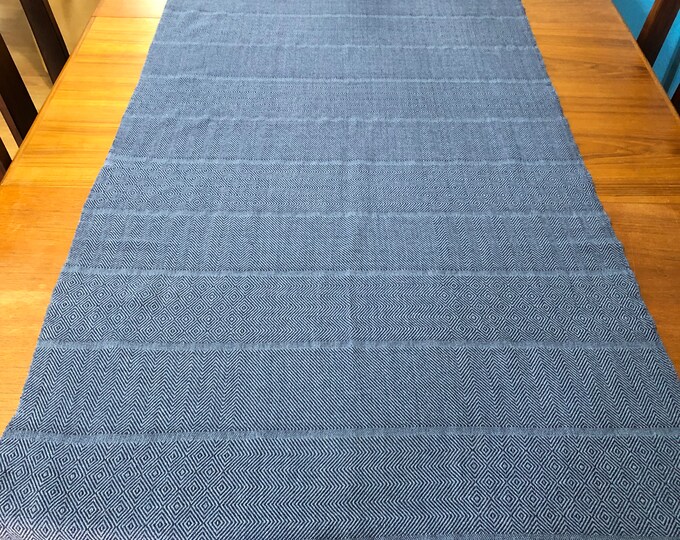 Handwoven Cotton Table Runner from Otavalo, Ecuador- 66” x 27”