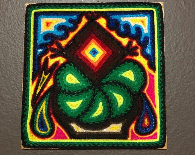 Huichol Yarn Art Nierika (20cm x 20cm) from Nayarit, Mexico