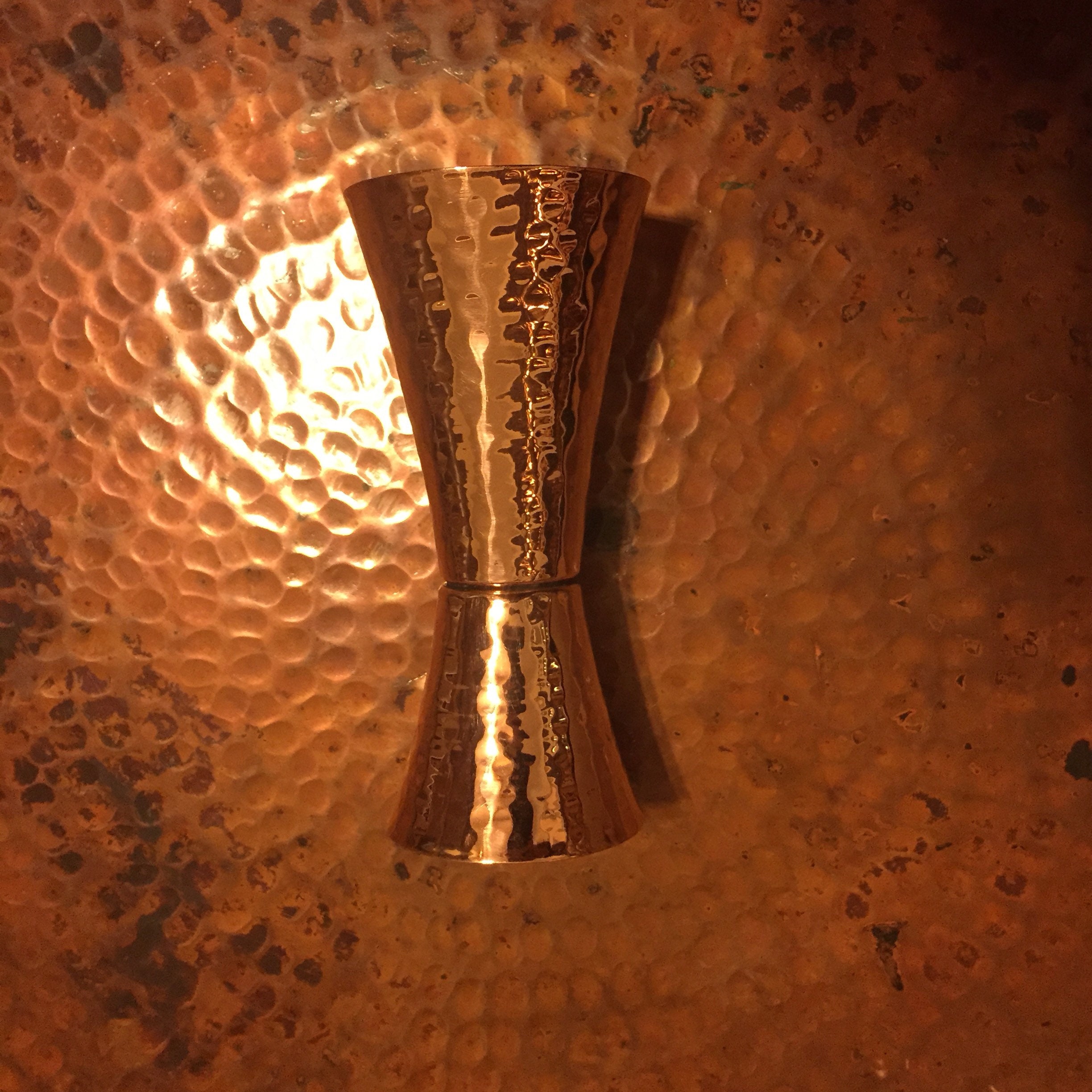 Pure Hammered Copper Jigger 1 oz/2 oz