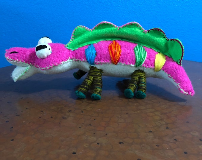 Hand Sewn Stuffed Animal Crocodile Plush Toy