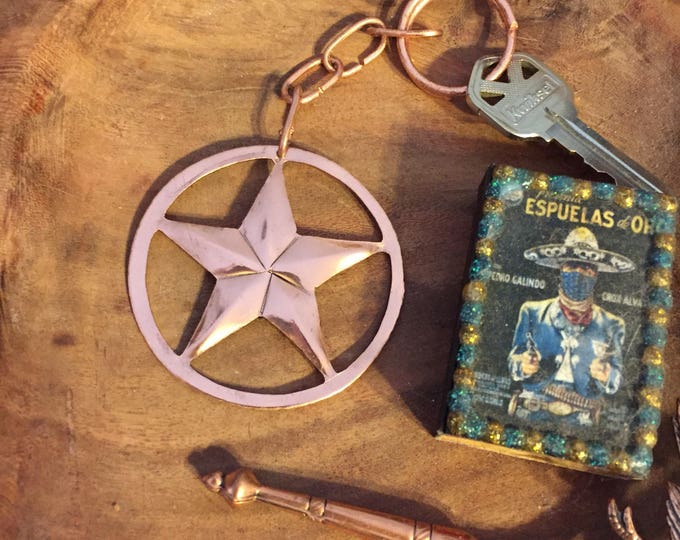 Pure Copper Star Keychain