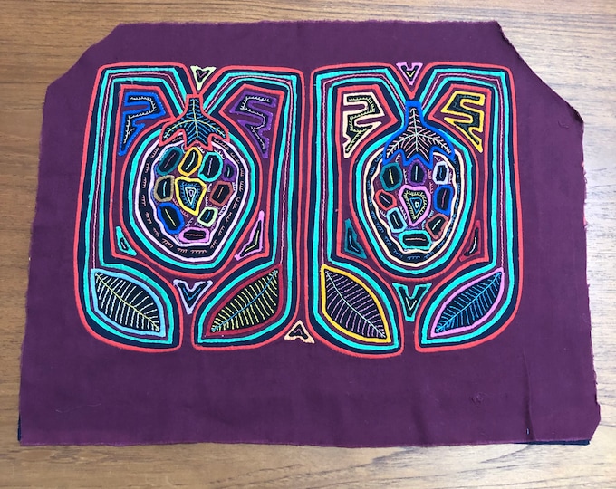 Hand Stitched Kuna Mola Art (approx. 17” x 13.5”)